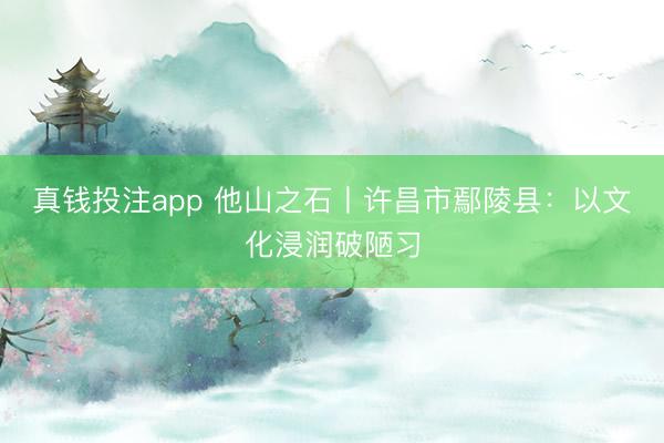 真钱投注app 他山之石丨许昌市鄢陵县：以文化浸润破陋习
