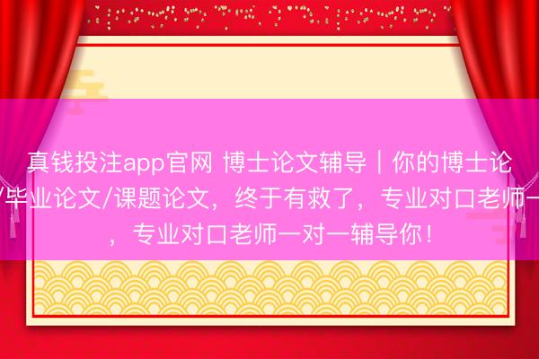 真钱投注app官网 博士论文辅导|你的博士论文/硕士论文/毕业论文/课题论文,终于有救了,专业对口老师一对一辅导你!