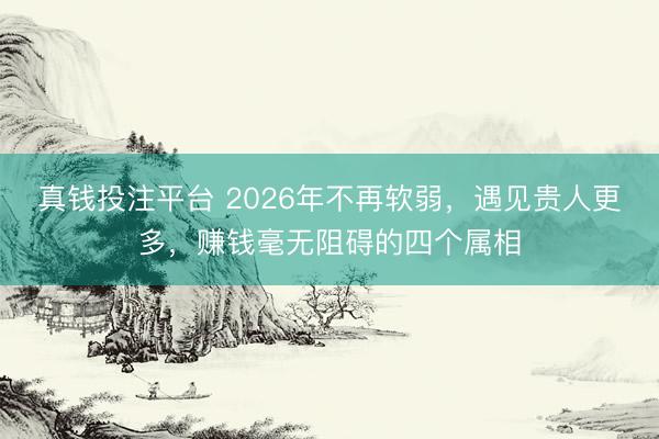 真钱投注平台 2026年不再软弱，遇见贵人更多，赚钱毫无阻碍的四个属相