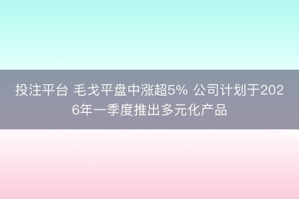 投注平台 毛戈平盘中涨超5% 公司计划于2026年一季度推出多元化产品