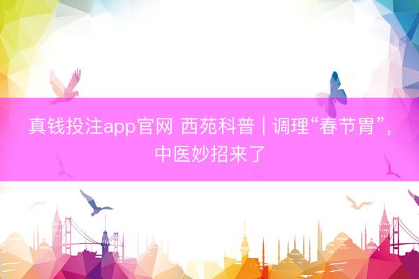 真钱投注app官网 西苑科普 | 调理“春节胃”,中医妙招来了