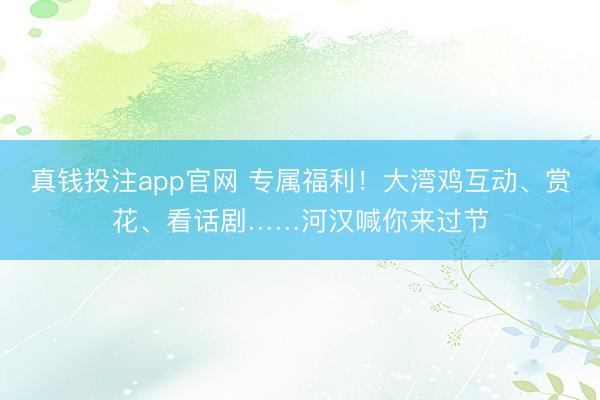真钱投注app官网 专属福利！大湾鸡互动、赏花、看话剧……河汉喊你来过节