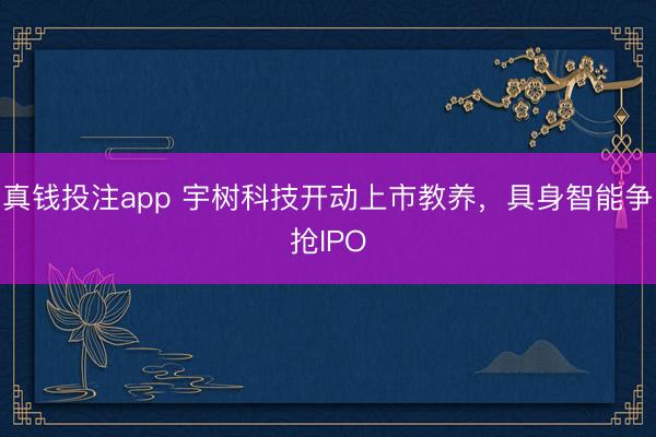 真钱投注app 宇树科技开动上市教养,具身智能争抢IPO