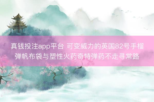 真钱投注app平台 可变威力的英国82号手榴弹帆布袋与塑性火药奇特弹药不走寻常路
