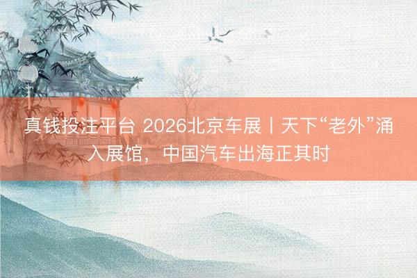 真钱投注平台 2026北京车展丨天下“老外”涌入展馆，中国汽车出海正其时
