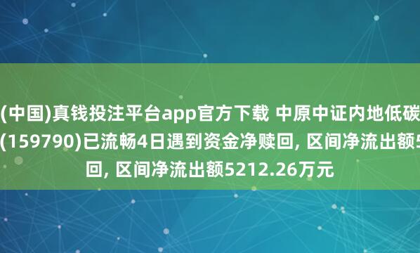 (中国)真钱投注平台app官方下载 中原中证内地低碳经济主题ETF(159790)已流畅4日遇到资金净赎回， 区间净流出额5212.26万元