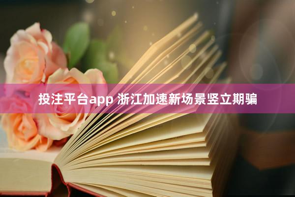 投注平台app 浙江加速新场景竖立期骗