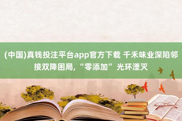 (中国)真钱投注平台app官方下载 千禾味业深陷邻接双降困局, “零添加” 光环湮灭