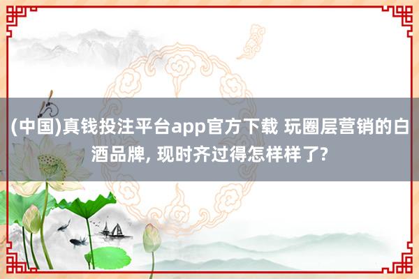 (中国)真钱投注平台app官方下载 玩圈层营销的白酒品牌， 现时齐过得怎样样了?