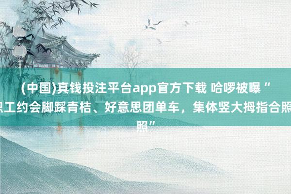 (中国)真钱投注平台app官方下载 哈啰被曝“职工约会脚踩青桔、好意思团单车，集体竖大拇指合照”