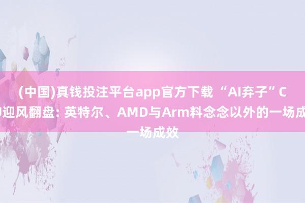 (中国)真钱投注平台app官方下载 “AI弃子”CPU迎风翻盘: 英特尔、AMD与Arm料念念以外的一场成效