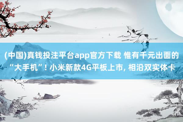 (中国)真钱投注平台app官方下载 惟有千元出面的“大手机”! 小米新款4G平板上市, 相沿双实体卡