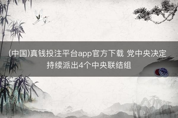 (中国)真钱投注平台app官方下载 党中央决定 持续派出4个中央联结组