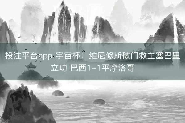 投注平台app 宇宙杯：维尼修斯破门救主塞巴里立功 巴西1-1平摩洛哥