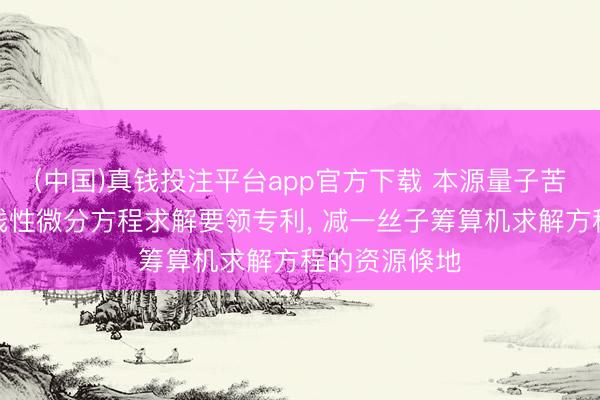 (中国)真钱投注平台app官方下载 本源量子苦求含时空非线性微分方程求解要领专利， 减一丝子筹算机求解方程的资源倏地
