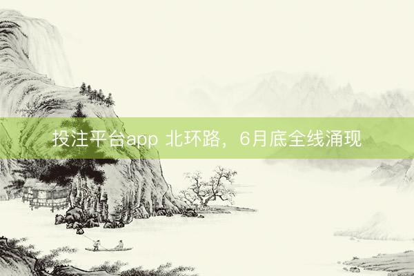 投注平台app 北环路,6月底全线涌现